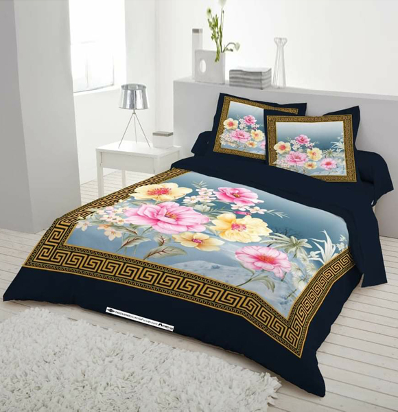 Premium Quality King Size Printed Bed Sheet GM-258