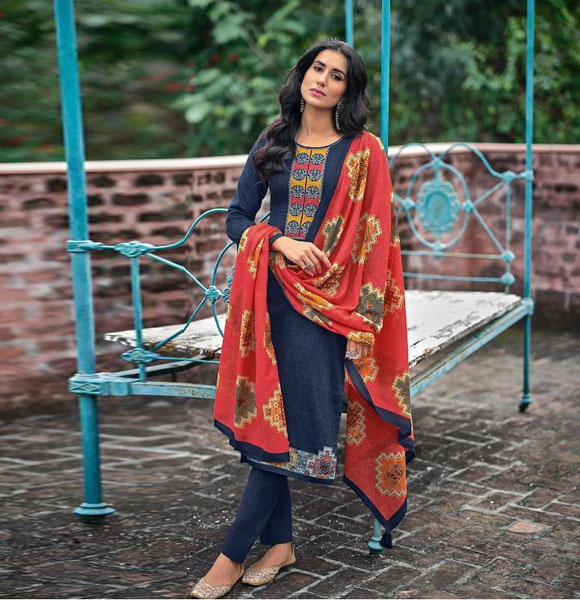 Original Indian Unstitched 3 Piece Salwar Kameez-CBU-842