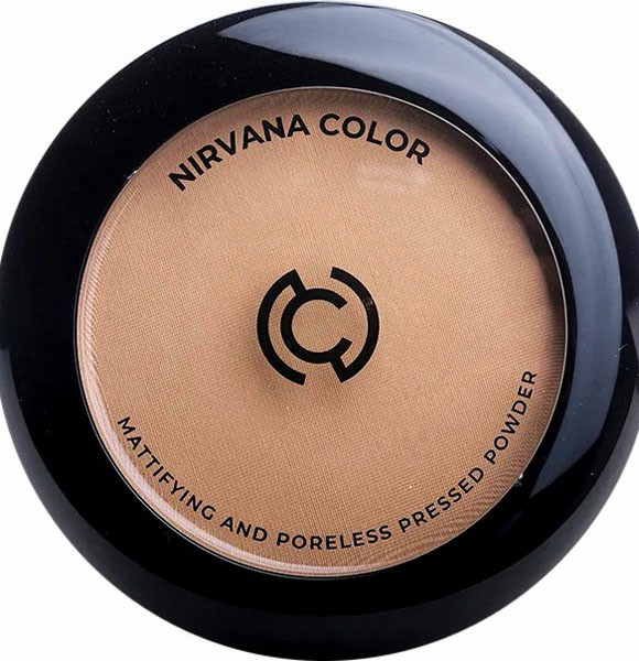 Nirvana Color Mattifying and Poreless Pressed Powder (Light Natural)-15 gm (SCL)