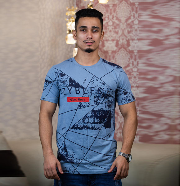 Summer Comfortable Jersey Round Neck T-shirt For Men