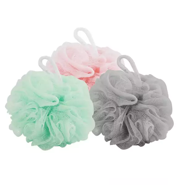 1 Piece Bath Shower Massage Body Exfoliate Puff Sponge Mesh Net Candy Colors Mesh Sponge Soft Bath Brush Sponges Scrubbers