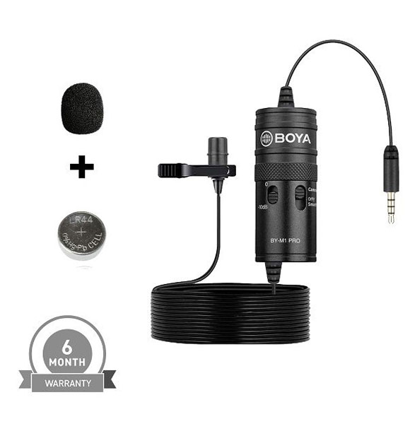 Boya M1 Pro Microphone (Professional Series Lavalier Microphone With 3.5mm Jack)