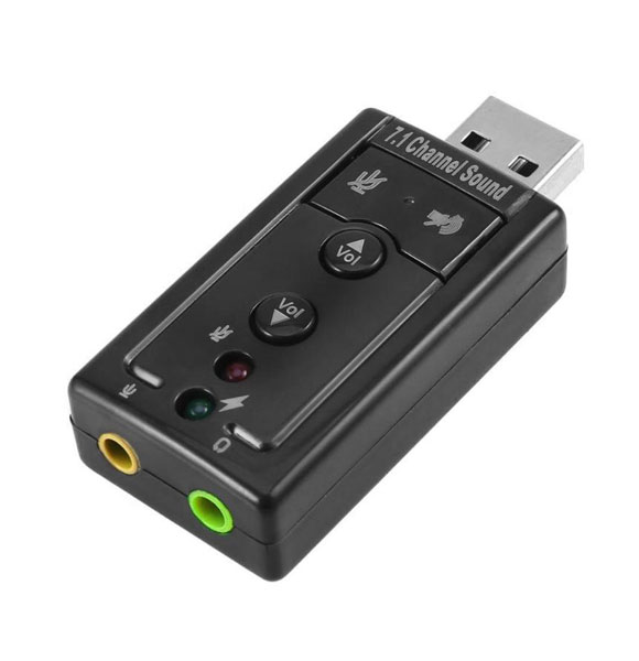 7.1 External USB Sound Card USB to Jack 3.5mm Headphone Audio Adapter Mic-Phone Sound Card for Mac Win Compter Android Linux