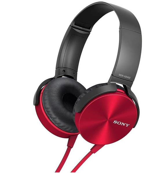 Sony MDR-XB450 On-Ear EXTRA BASS Headphones (Red) {REPLICA} (RUB)