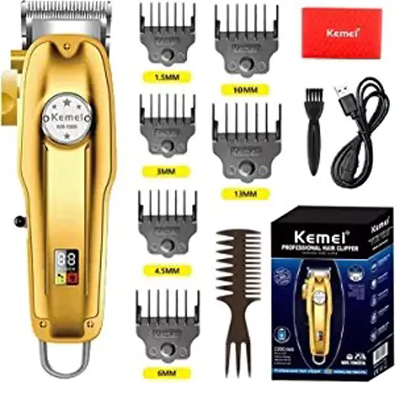 Kemei Km-1313 Rechargeable Digital Display Hair and Beard Trimmer (NNZ)