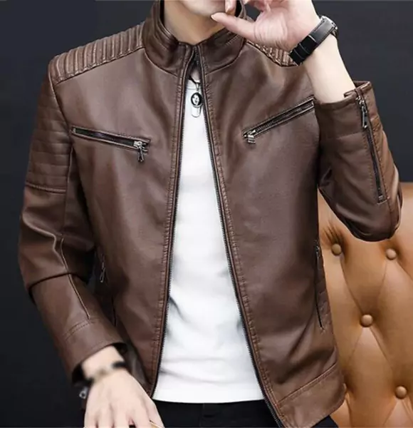 New style Artificial Soft Leather Jacket GM-2128