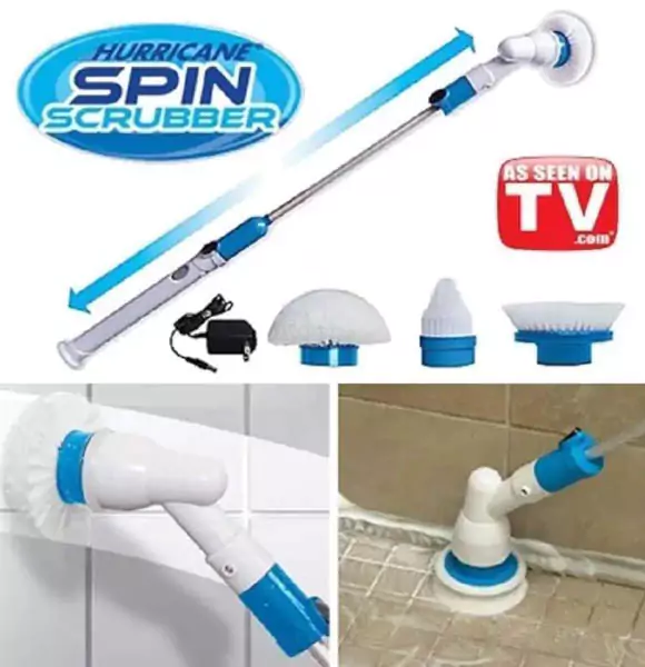 All In 1 Hurricane Spine Scrubber,Rechargeable Multifunction Cordless Hurricane Spin Scrubber Cleaning Brush (1 Pack) (ANZ)
