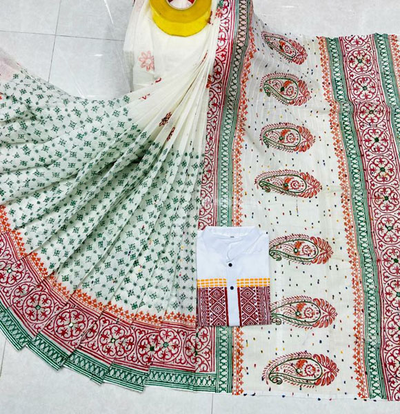 Couple Saree & Panjabi Combo Set (MSF)