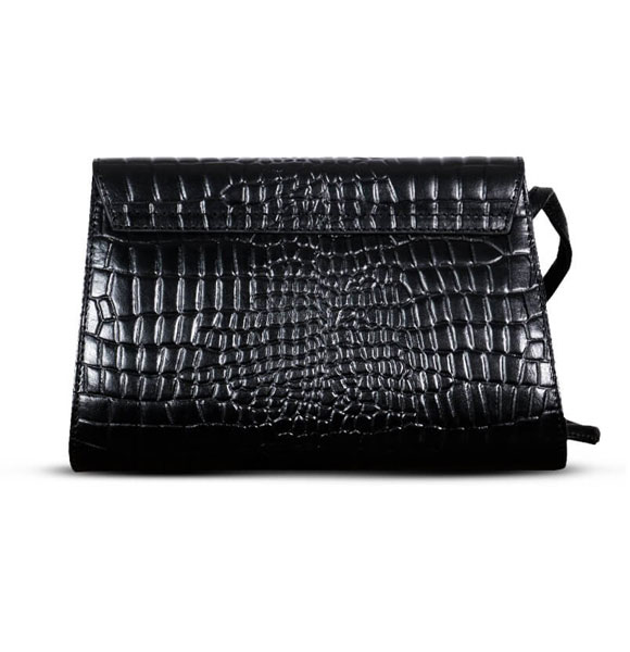 Slick Croco-Design Ladies Handbag SB-HB522 (Black)