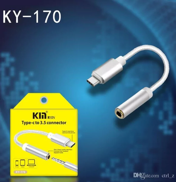 USB-C Type c To 3.5mm Audio Cable Adapter AUX Headphone Jack