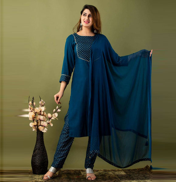 China Linen Chunri 3 Piece with Chiffon Orna- GM-902