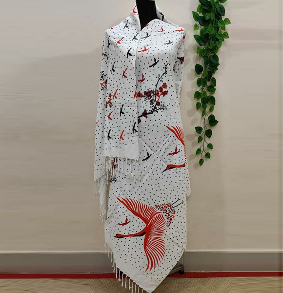 Aarong Printed Bizcos Shawl GM-1617