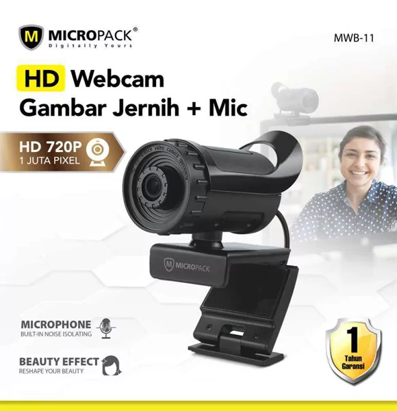 Micropack MWB-11 720P 1MP Live Stream Webcam Black