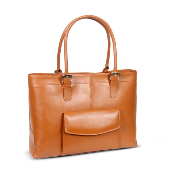 Women Executive Coach Leather Tote Bag SB-LG213 Tan