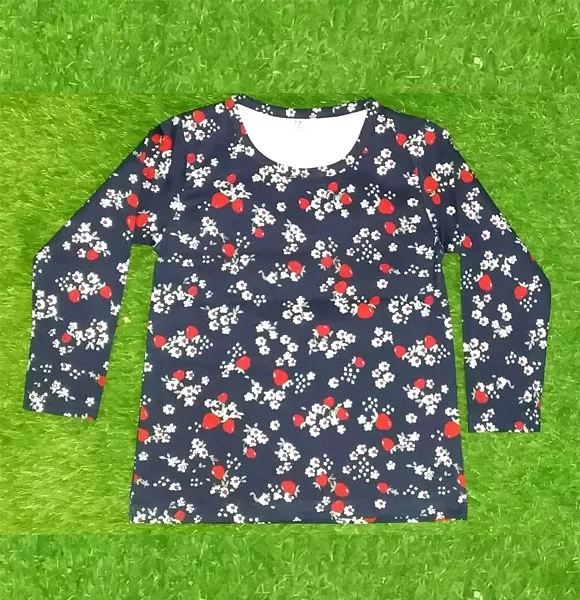 Girls Printed Long Sleeve Tops