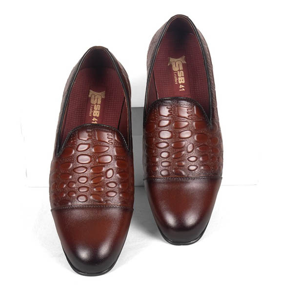 Leather Tassel Shoes Antique Brown Color SB-S433