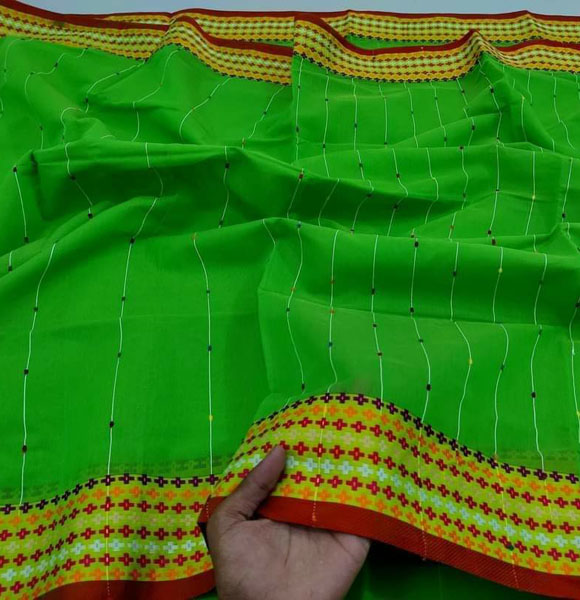Exclusive Design Soft Khes Noyontara Par Saree-1pc (PWB)