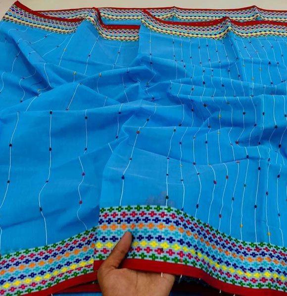 Exclusive Design Soft Khes Noyontara Par Saree-1pc (PWB)