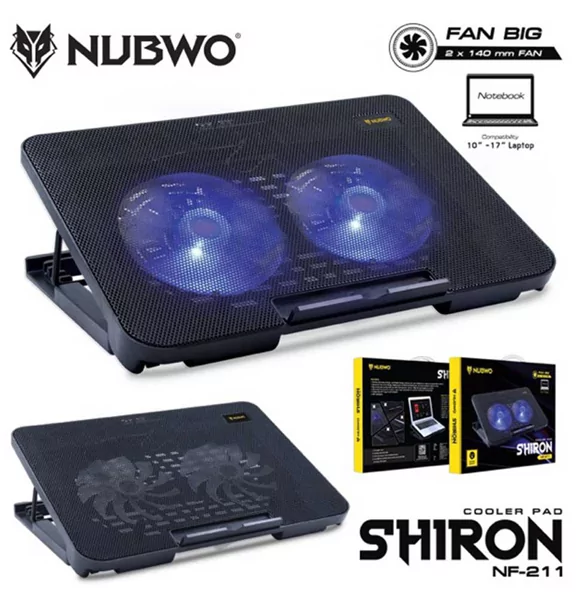 NUBWO SHIRON-NF211 Laptop Cooler Pad-Black