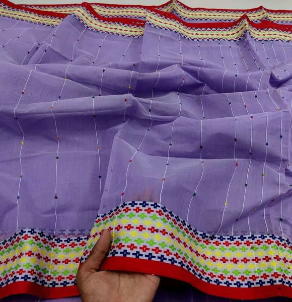 Exclusive Design Soft Khes Noyontara Par Saree-1pc (PWB)
