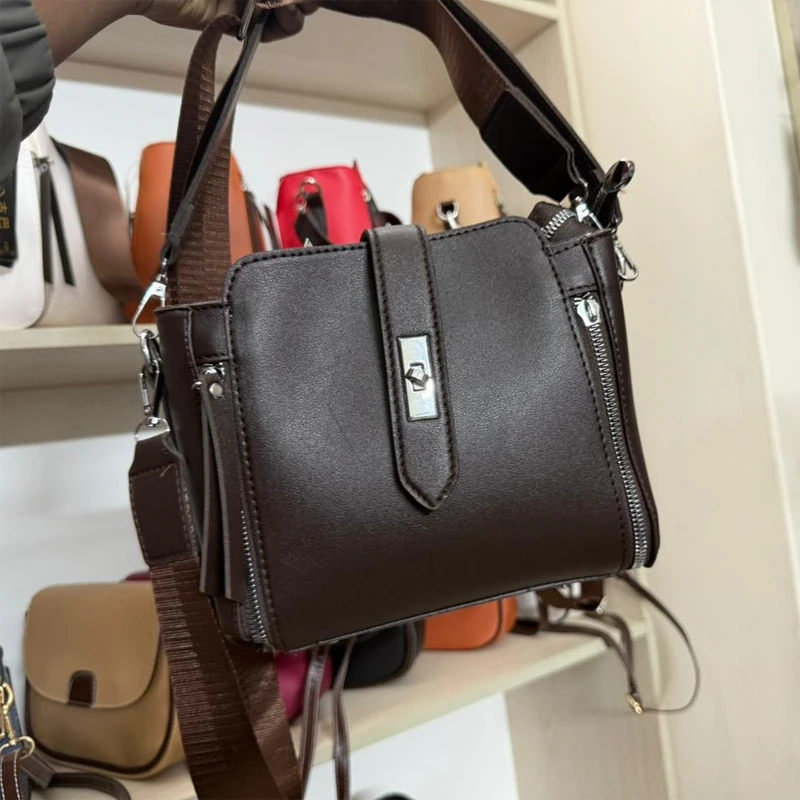 High-quality Messenger Bags For Women Luxury Crossbody Shoulder Bags Female(Coffee)