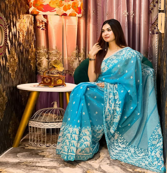 High Quality Screen Print Dhupian Silk Saree GM-328