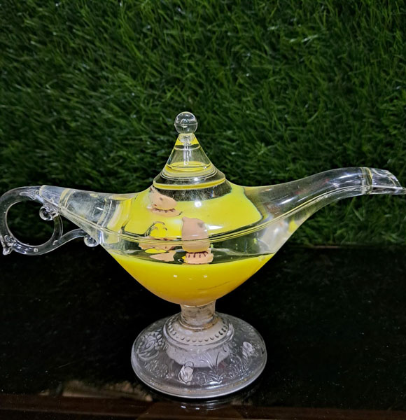 Aladdin Magic Lamp Oil Leak Glass Showpiece