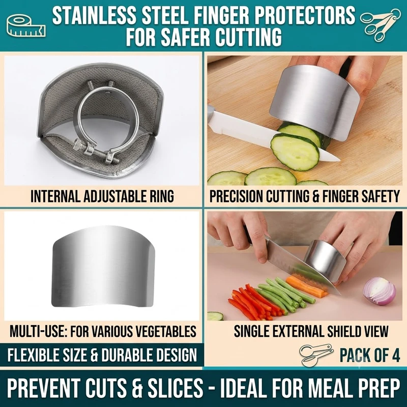 Stainless Finger Protectors for Cutting 2Pcs