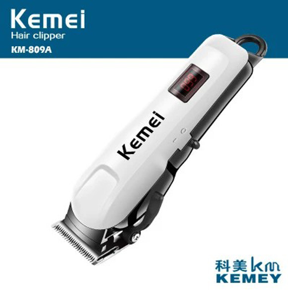 Kemei KM-809A Professional Hair Clipper LCD Display Household Rechargeable Trimmer Haircut Clipper Cutter Styling Tool