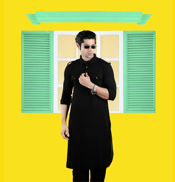 Eid Collection Stylish Kabli Set for Men (Black)